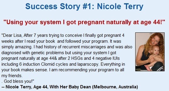 success story example, a woman get pregnant at age of 44 with pregnancy miracle book